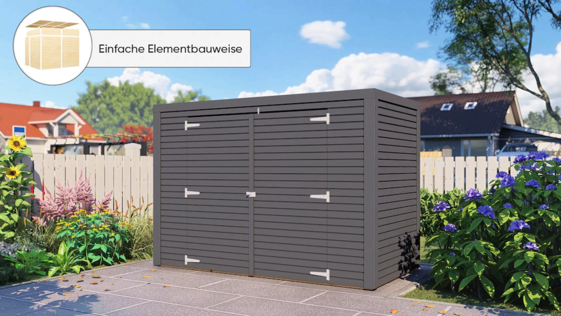 KONIFERA Fahrradbox "Bike Box", (Komplett-Set), aus Fichte, BxTxH: 207x103x günstig online kaufen