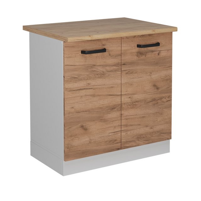 Vicco Spülenunterschrank R-Line, Goldkraft Eiche/Weiß, 80 cm AP Eiche günstig online kaufen