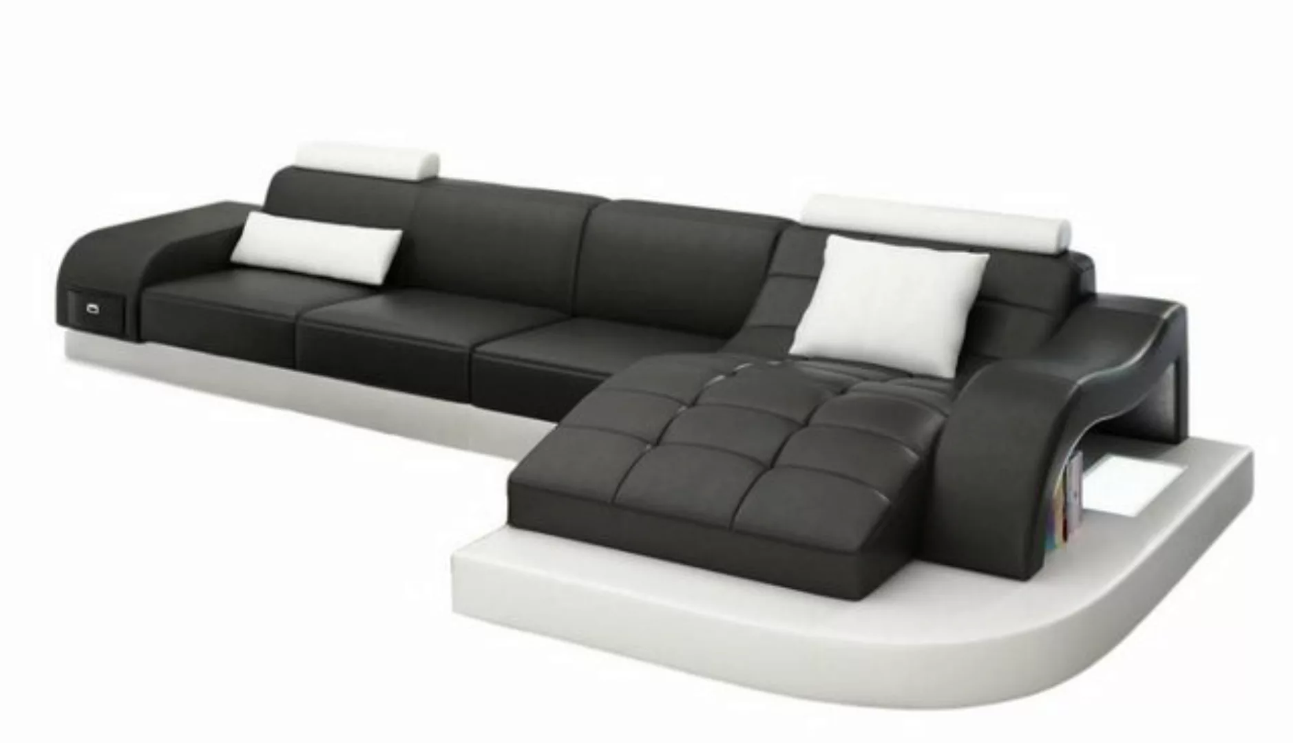 Xlmoebel Ecksofa Leder-Ecksofa in Weiß mit Couch, Polsterung und Sitzfläche günstig online kaufen