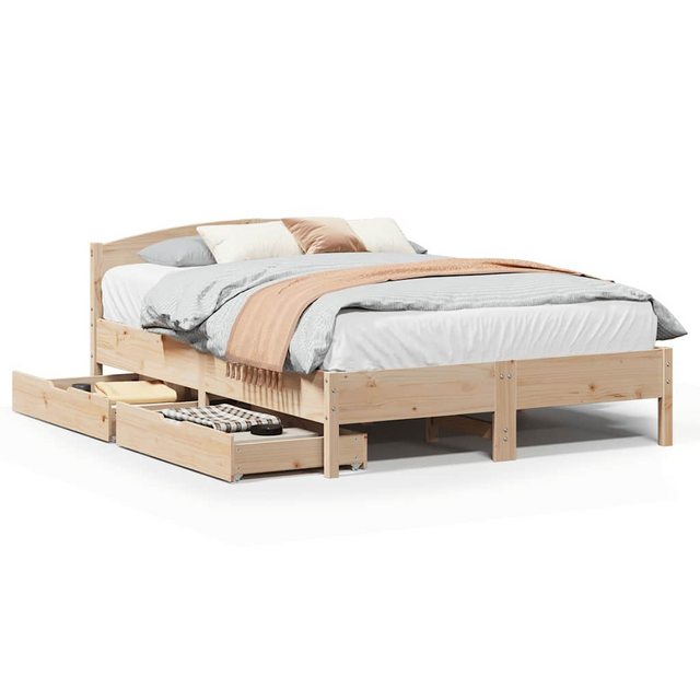 vidaXL Bett, Massivholzbett ohne Matratze 140x190 cm Kiefernholz günstig online kaufen