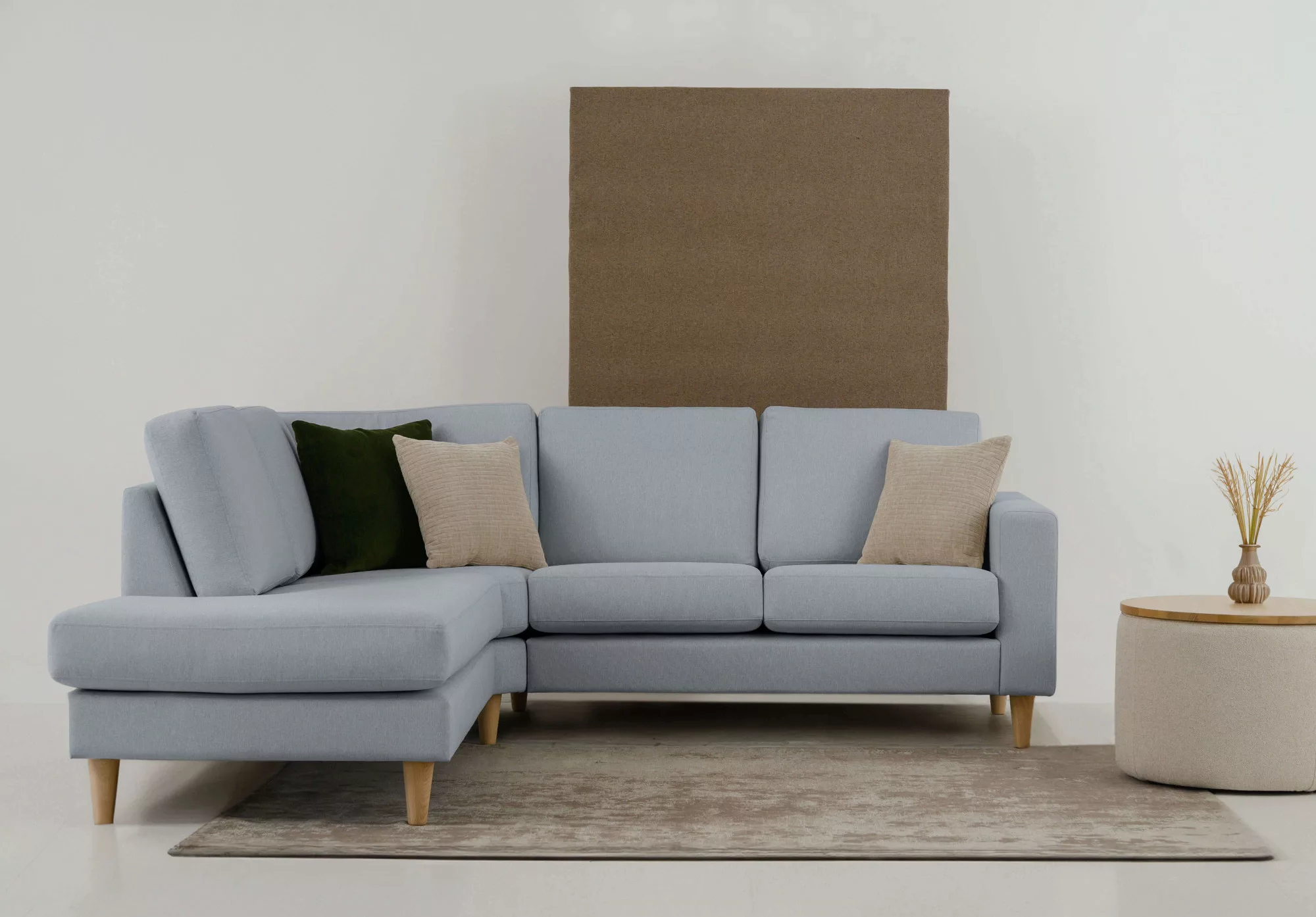 andas Ecksofa "Tvinno", im skandinavischen Stil, L-Form, mit Massivholzfüße günstig online kaufen