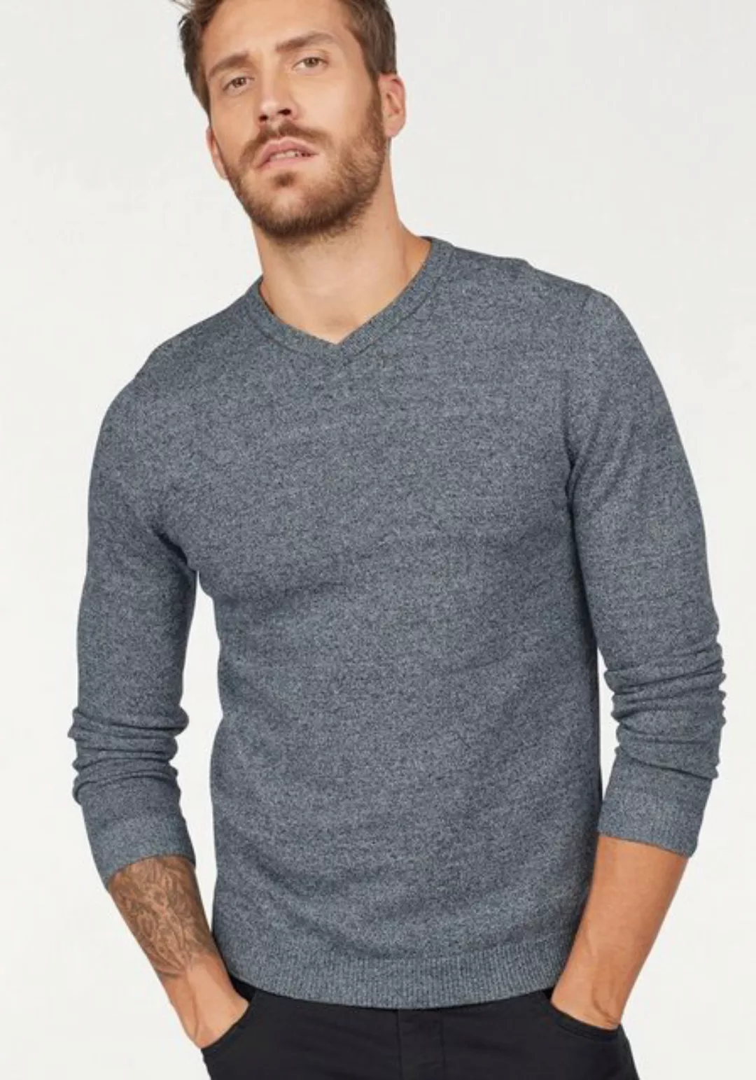 Jack & Jones Herren V-Ausschnitt Pullover JJEBASIC KNIT V-NECK günstig online kaufen