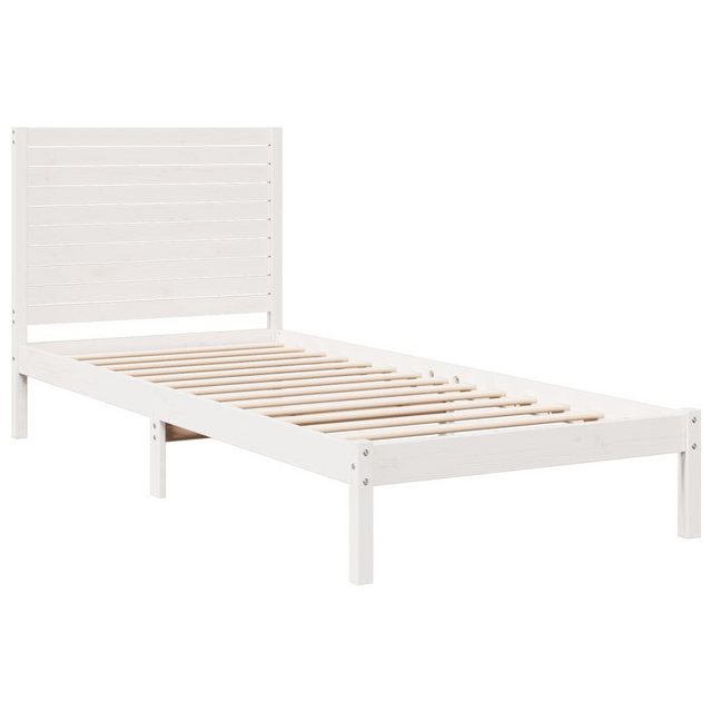 vidaXL Bett Massivholzbett Extra Lang ohne Matratze Weiß 100x220 cm günstig online kaufen