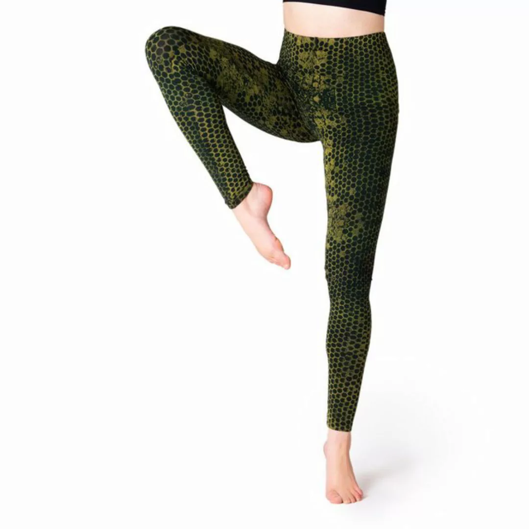 PANASIAM Leggings Unikat Batik Leggings mit Wabendesign moderner Stil lange günstig online kaufen