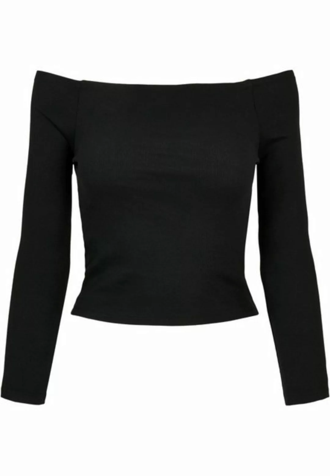 URBAN CLASSICS Langarmshirt Urban Classics Damen Ladies Off Shoulder Rib Lo günstig online kaufen