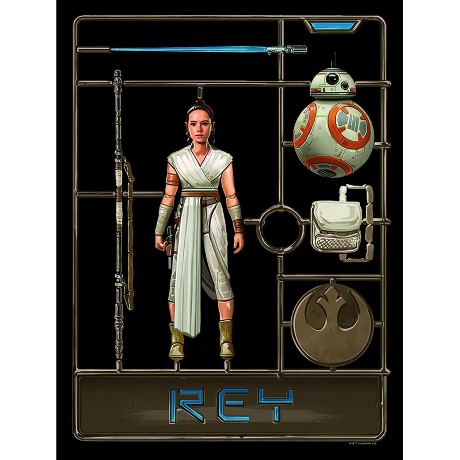 Disney Poster Star Wars Rey Braun 30 x 40 cm 611689 günstig online kaufen