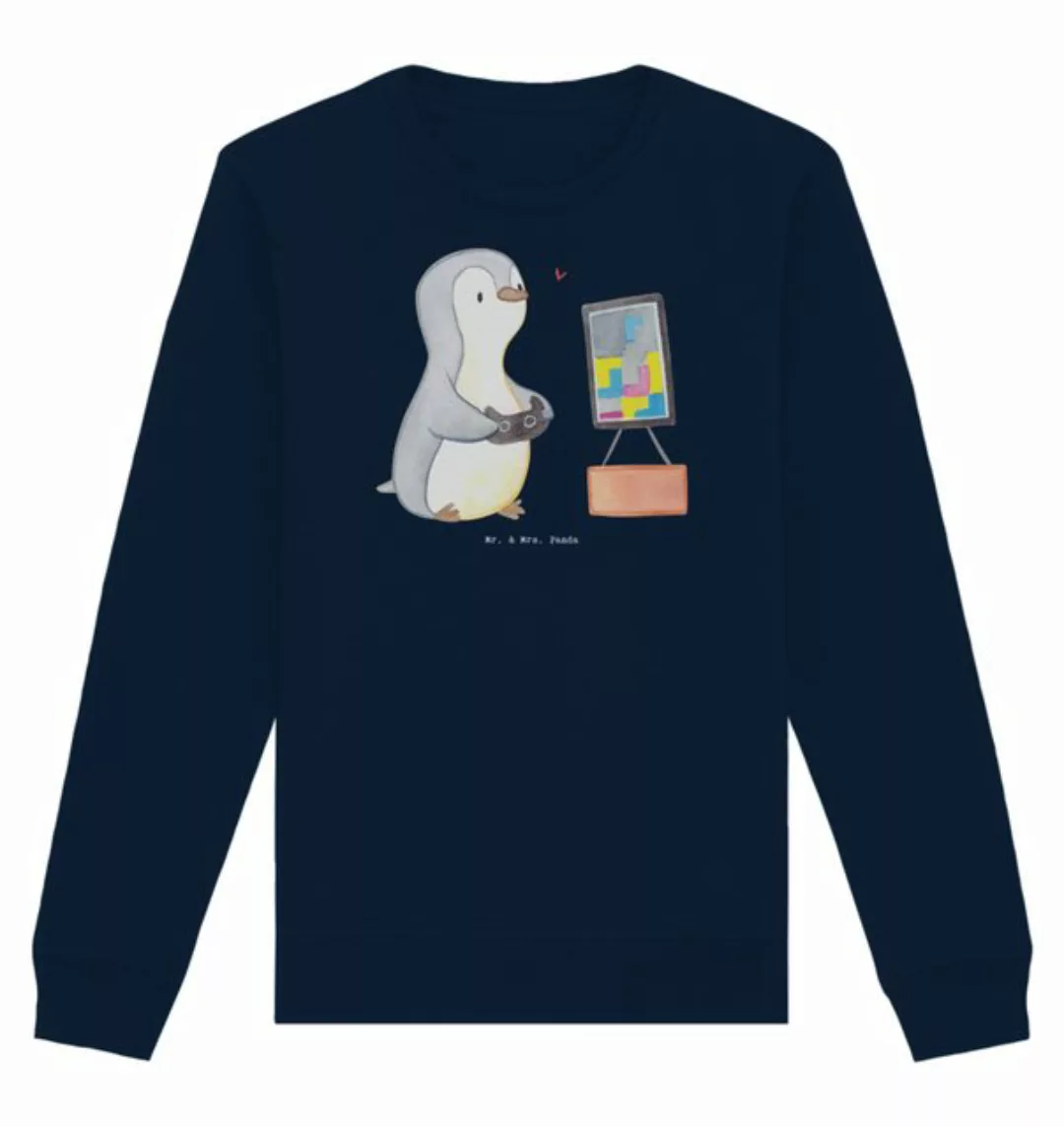 Mr. & Mrs. Panda Longpullover Pinguin Zocken Größe XL - French Navy - Gesch günstig online kaufen