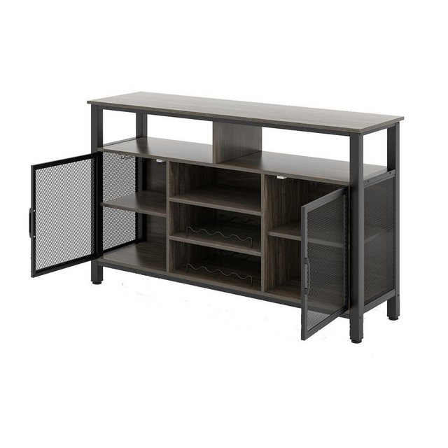 KOMFOTTEU Küchenbuffet mit Ablagen & Metallgittertüren, 140 x 40 x 82,5 cm günstig online kaufen