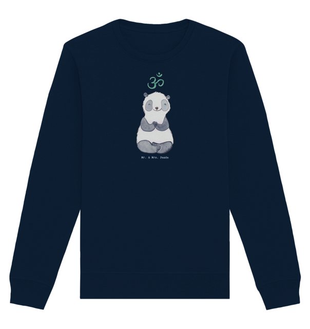 Mr. & Mrs. Panda Longpullover Größe XS Panda Meditieren - French Navy - Ges günstig online kaufen