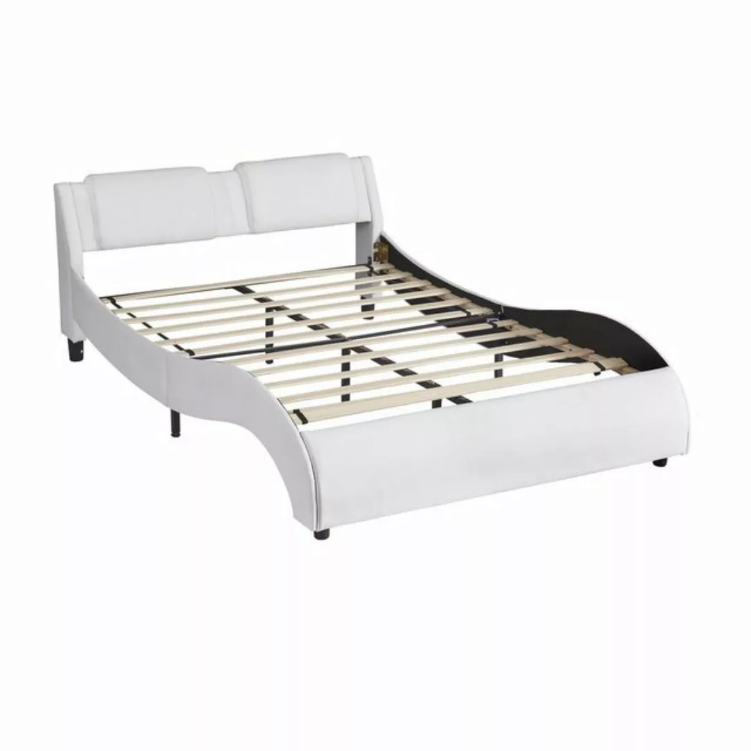 WISHDOR Polsterbett 140*200cm Doppelbett Bett Funktionsbett Gästebett (Kuns günstig online kaufen