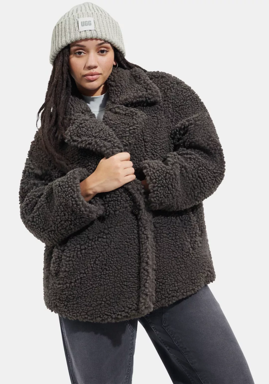 UGG Fellimitatjacke "W GERTRUDE SHORT TEDDY COAT" günstig online kaufen