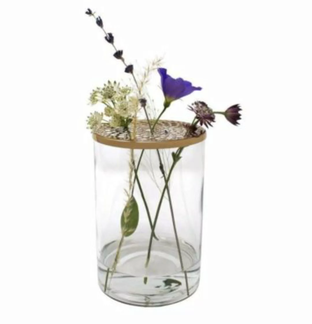 LaLe Living Vase Buket M Ikebana aus Eisen, Glas gold günstig online kaufen