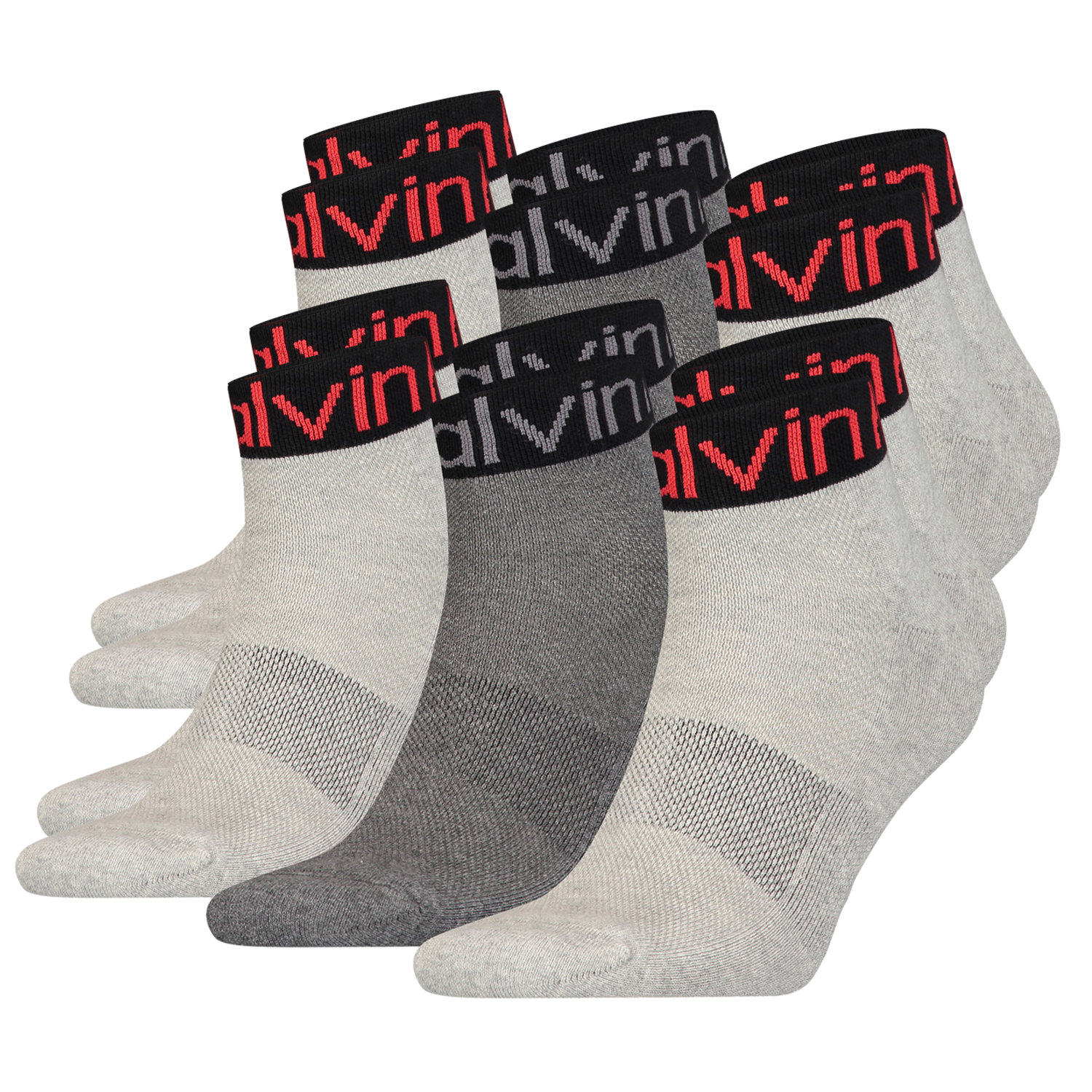 Calvin Klein Herren Quarter Socken LOGO WELT 6er 9er 12er Multipack günstig online kaufen