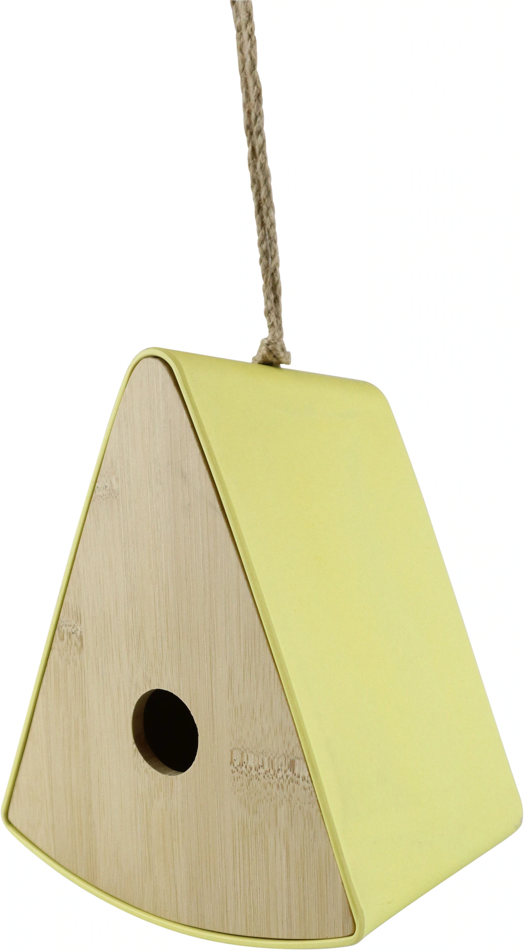 AM Design Dekofigur "Vogelhaus "Pyramide" aus Bambus", Osterdeko, in gelb, günstig online kaufen