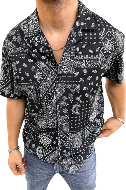 OSSY HOMER Hawaiihemd Paisley Kurzarmhemd – Stylisches Herrenhemd mit Muste günstig online kaufen