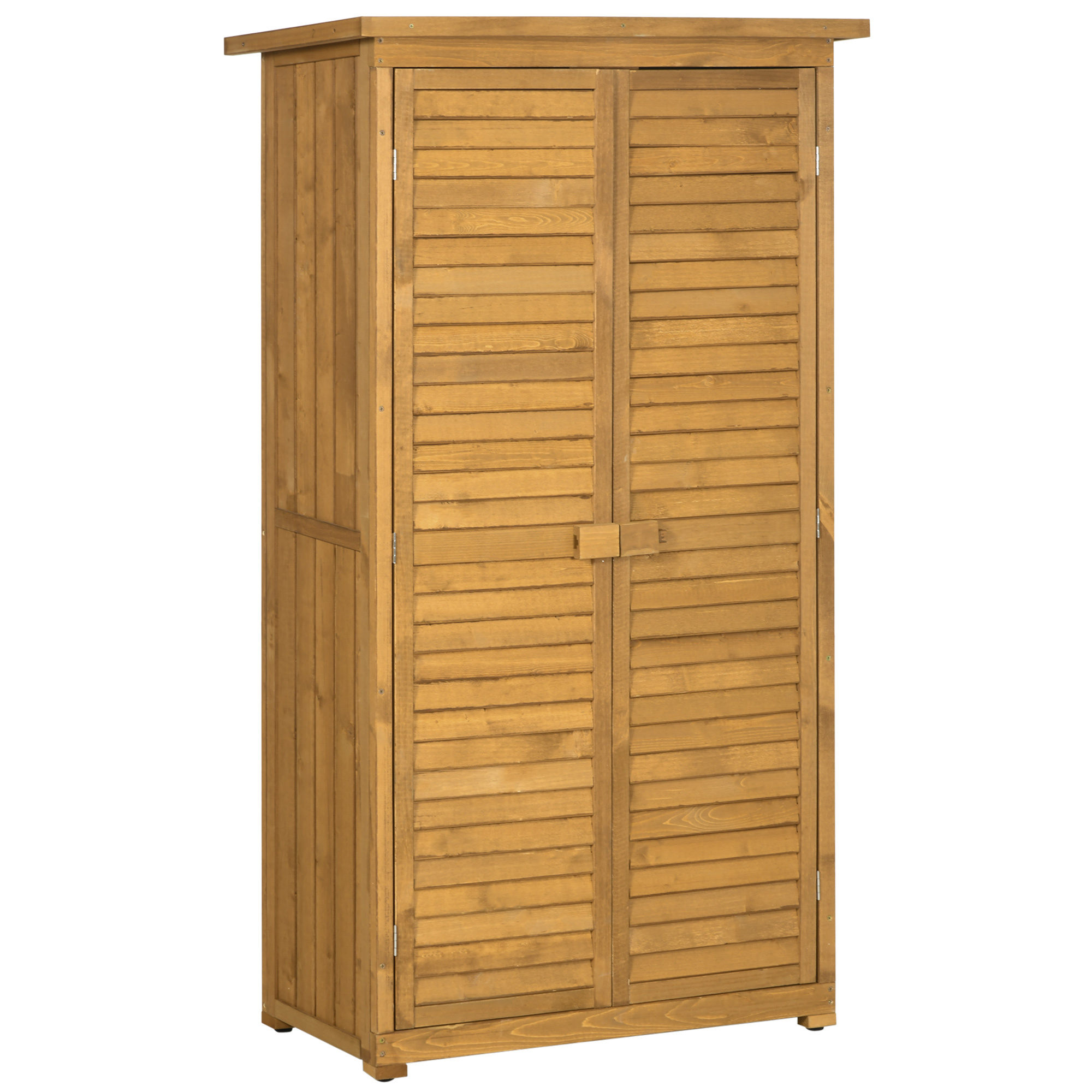 Outsunny Gerätehaus mit Lamellentüren, 3 Regale, günstig online kaufen