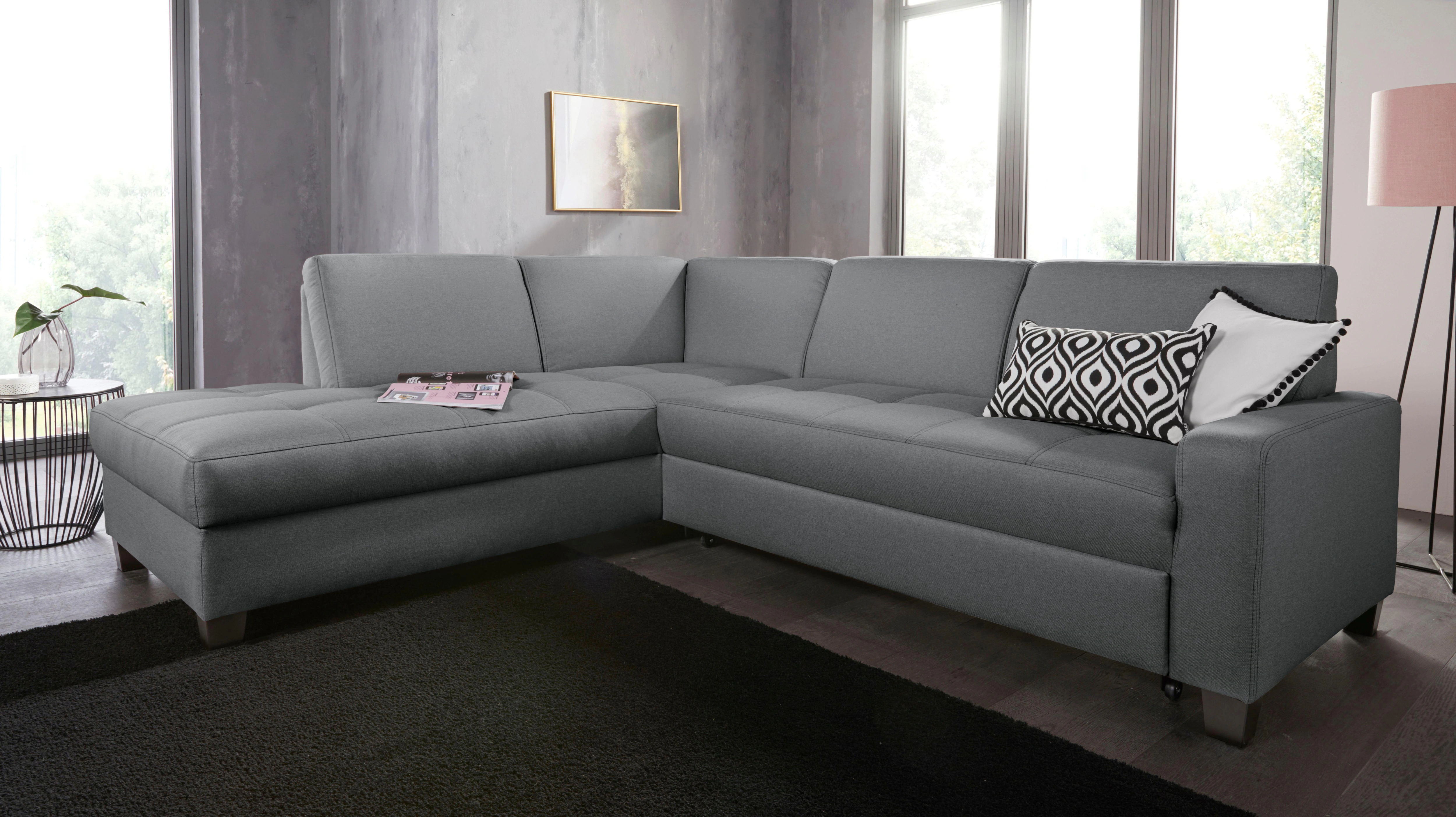 DOMO collection Ecksofa "Florentina zeitlos und elegant, Sitznähte als Desi günstig online kaufen