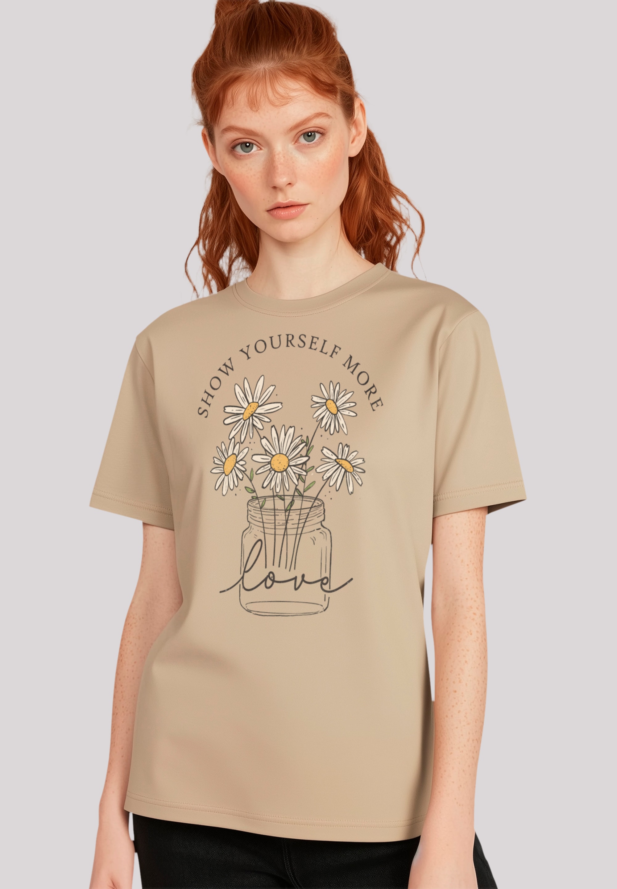 F4NT4STIC T-Shirt "Flower show yourself more love", Premium Qualität, Unise günstig online kaufen