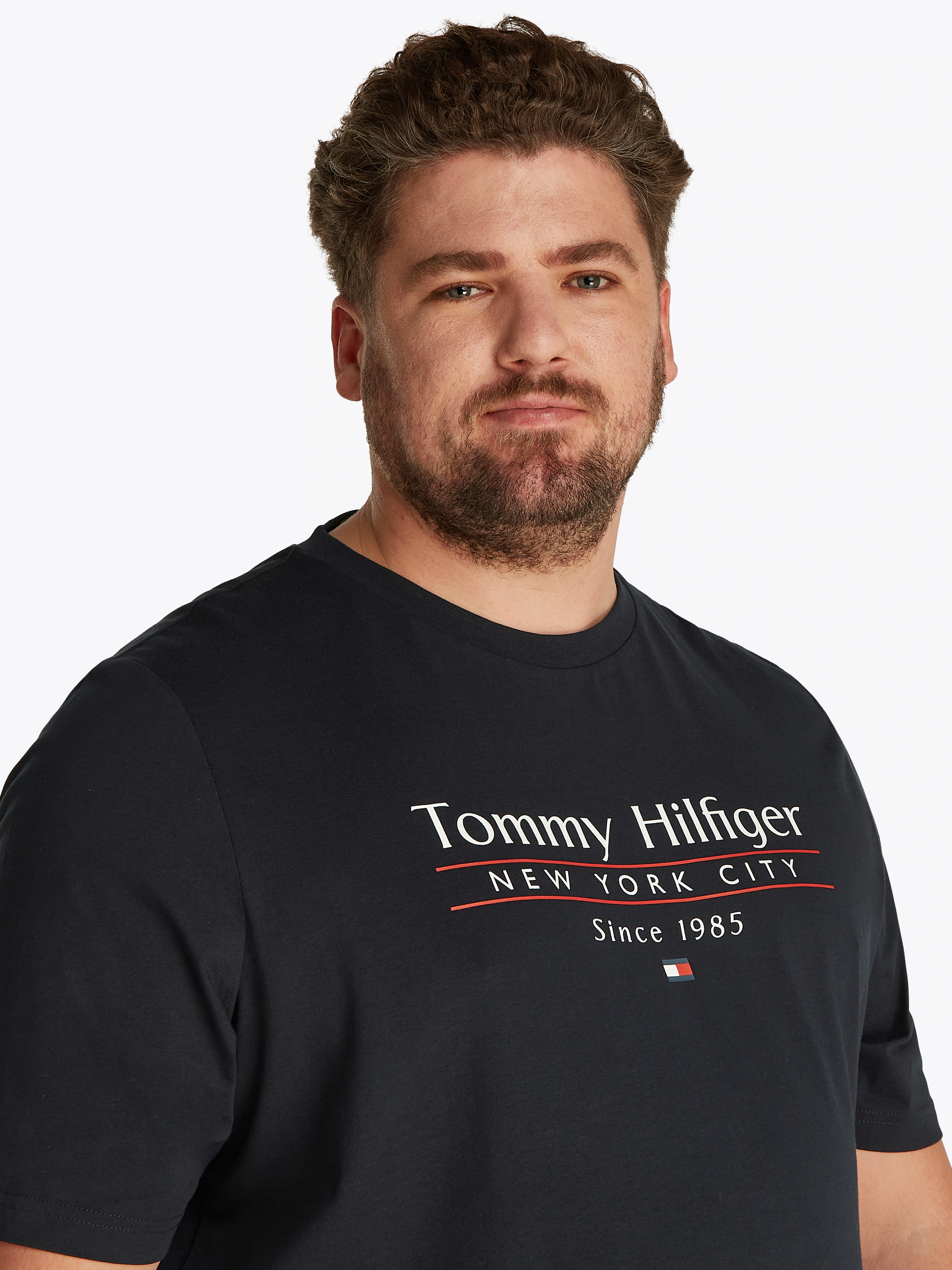 Tommy Hilfiger Big & Tall T-Shirt "BT-HILFIGER CENTER STACK TEE-B", Große G günstig online kaufen