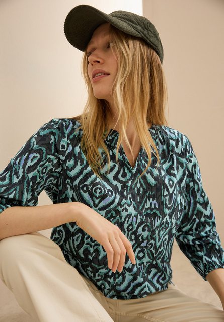 Cecil Klassische Bluse mit All-Over Print günstig online kaufen