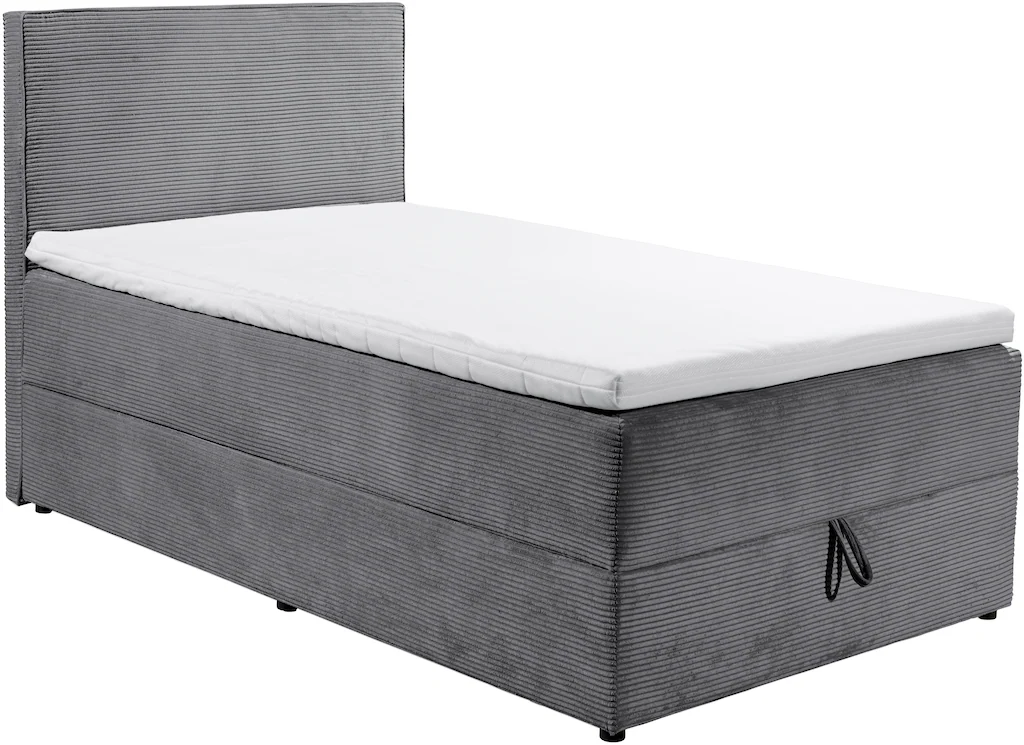 ED EXCITING DESIGN Boxbett "Larnaca", Bezug aus Cord, inkl. Topper und Bett günstig online kaufen