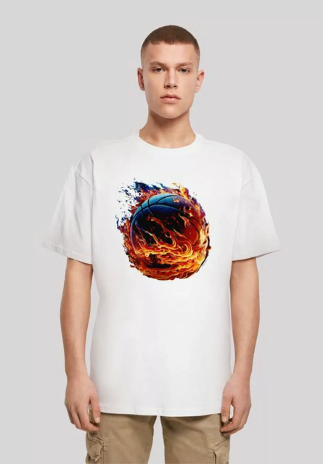 F4NT4STIC T-Shirt "Basketball On Fire Sport OVERSIZE TEE", Print günstig online kaufen