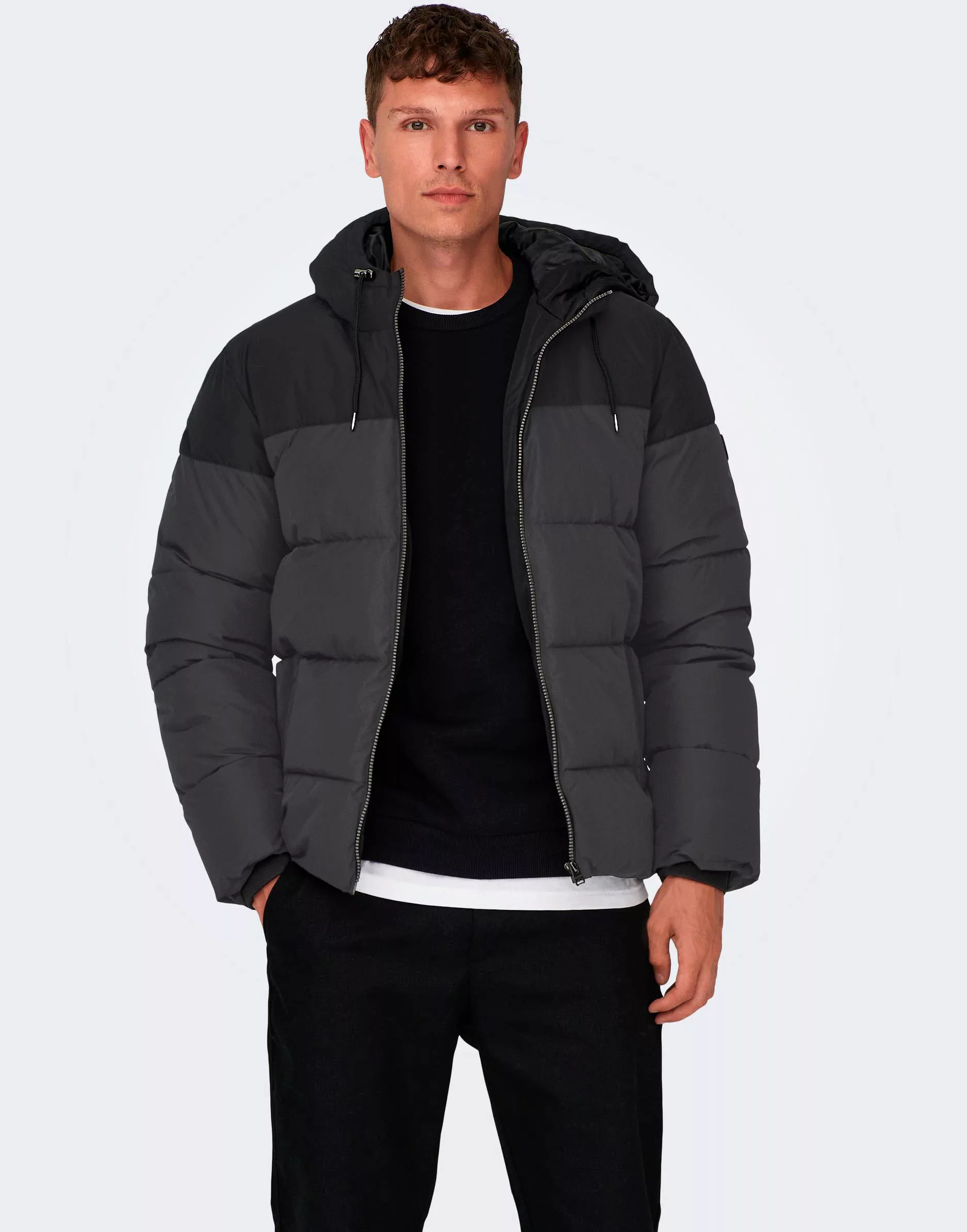 ONLY & SONS Steppjacke "ONSMARLON LIFE HOOD PUFFER JACKET OTW VD", mit Kapu günstig online kaufen