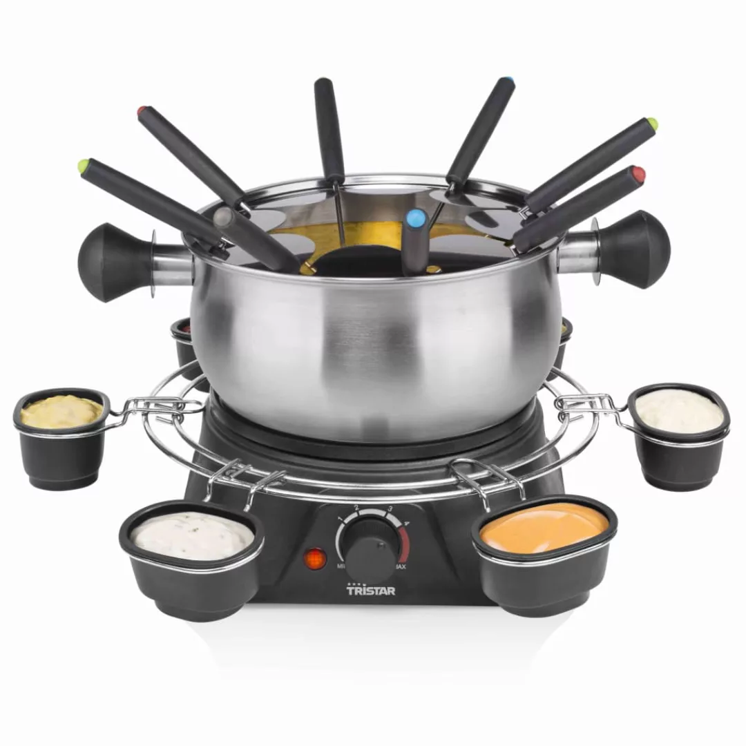 Tristar Familien-fondue-set 1400 W 1,3 L Edelstahl Silbern günstig online kaufen