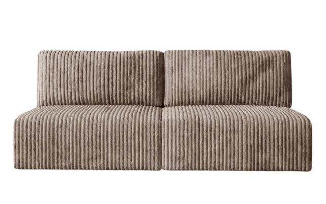 Compleo Schlafsofa klein, Cordsofa ohne Armlehnen, zweisitzer SAMBA, Design günstig online kaufen