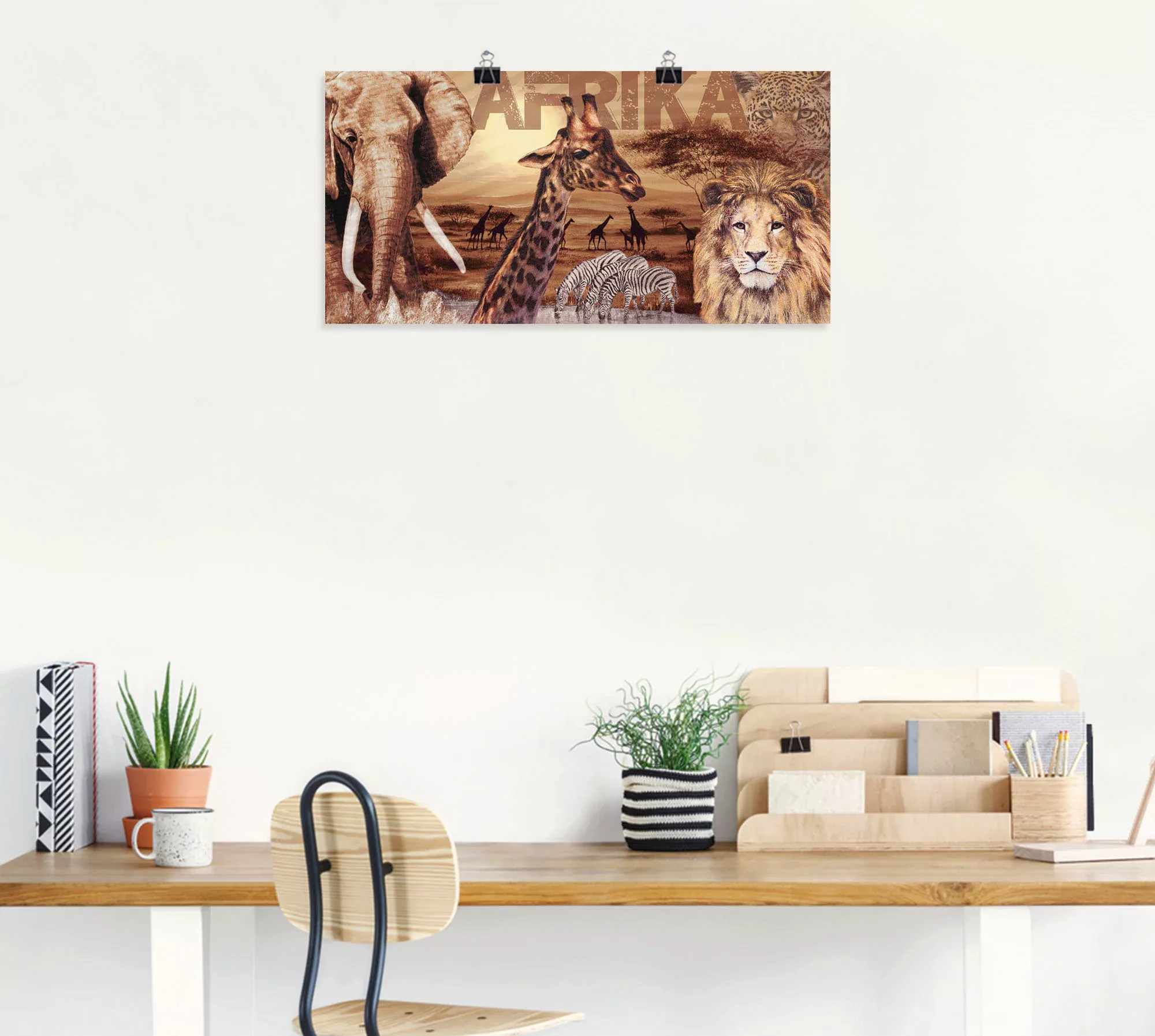 Artland Wandbild »Afrika«, Wildtiere, (1 St.), als Alubild, Outdoorbild, Le günstig online kaufen