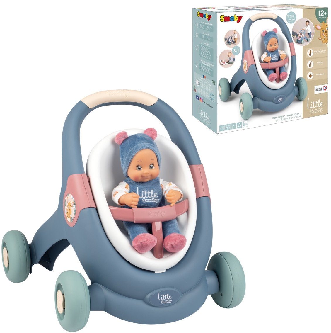 Smoby Lauflernwagen Spielzeug Little 3-in-1 Lauflernwagen günstig online kaufen
