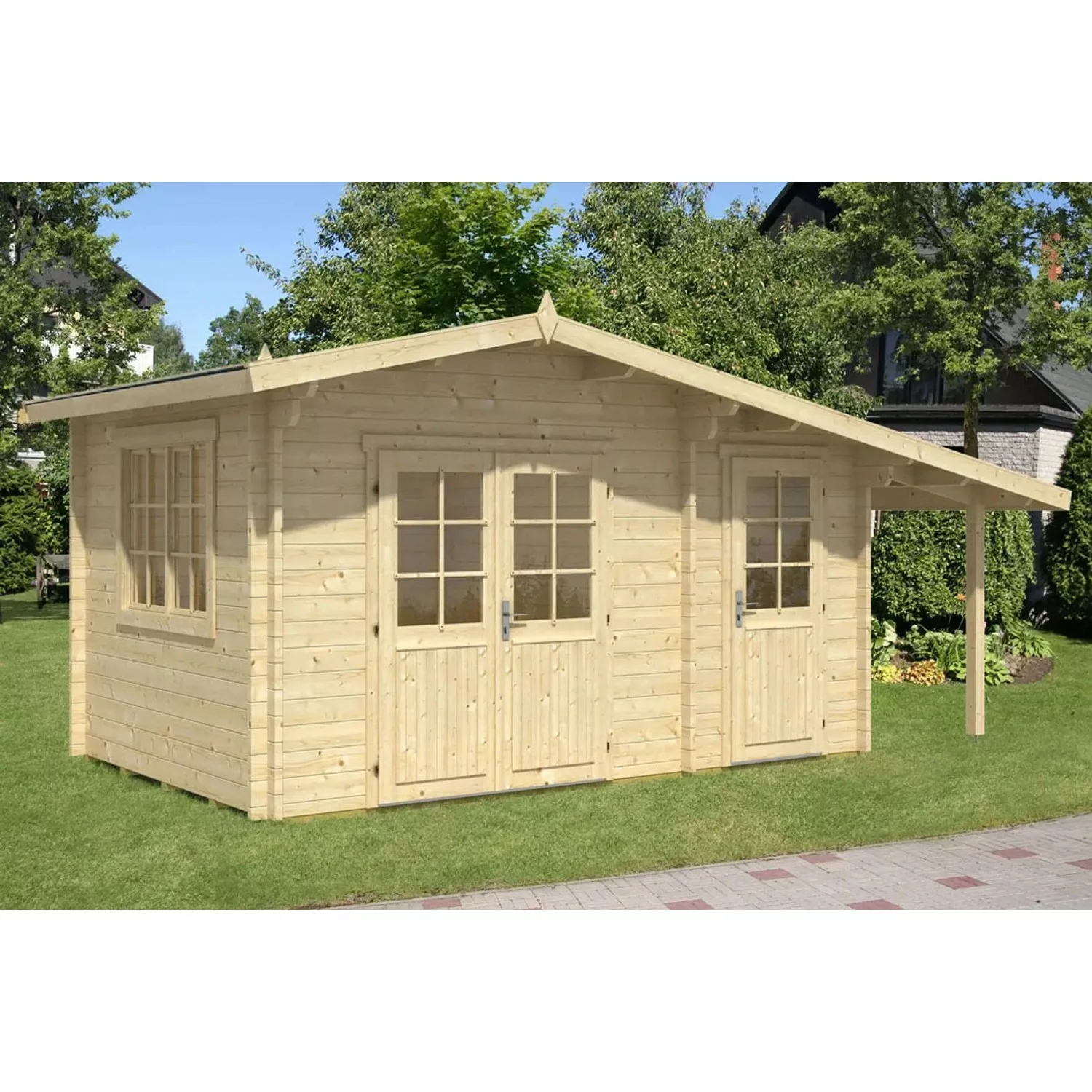 Alpholz Holz-Gartenhaus Utrecht-44 Satteldach Tauchimprägniert günstig online kaufen