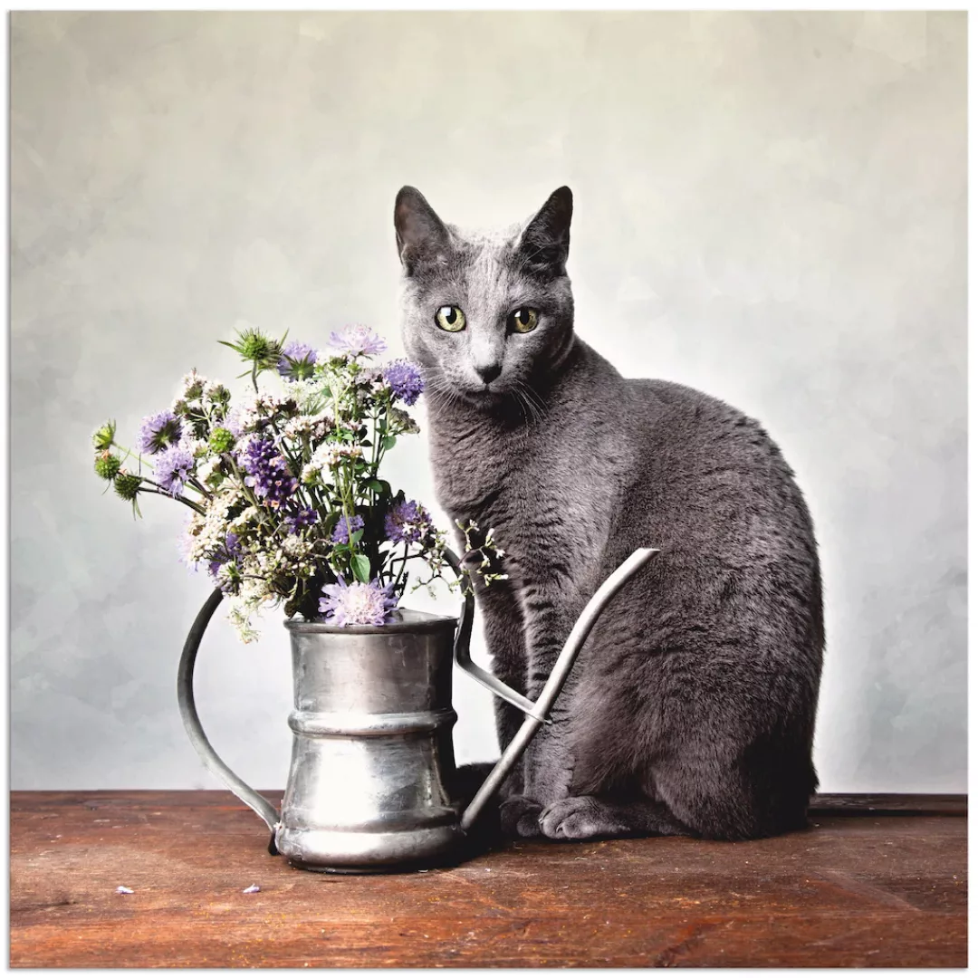 Artland Wandbild »Katze mit Deko«, Haustiere, (1 St.), als Alubild, Outdoor günstig online kaufen