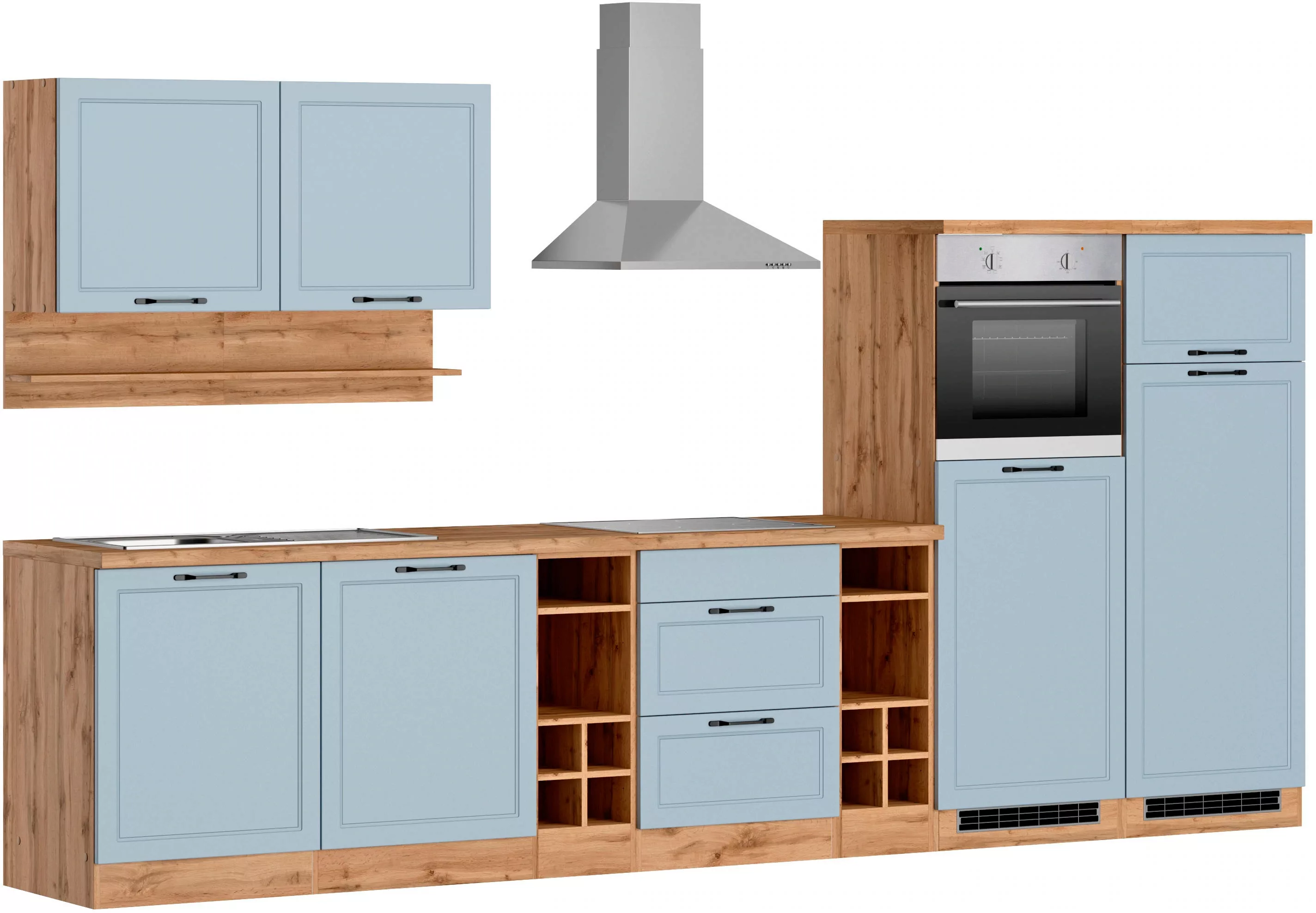 Kochstation Küche »KS-Lana«, 360 cm breit, wahlweise mit oder ohne E-Geräte günstig online kaufen