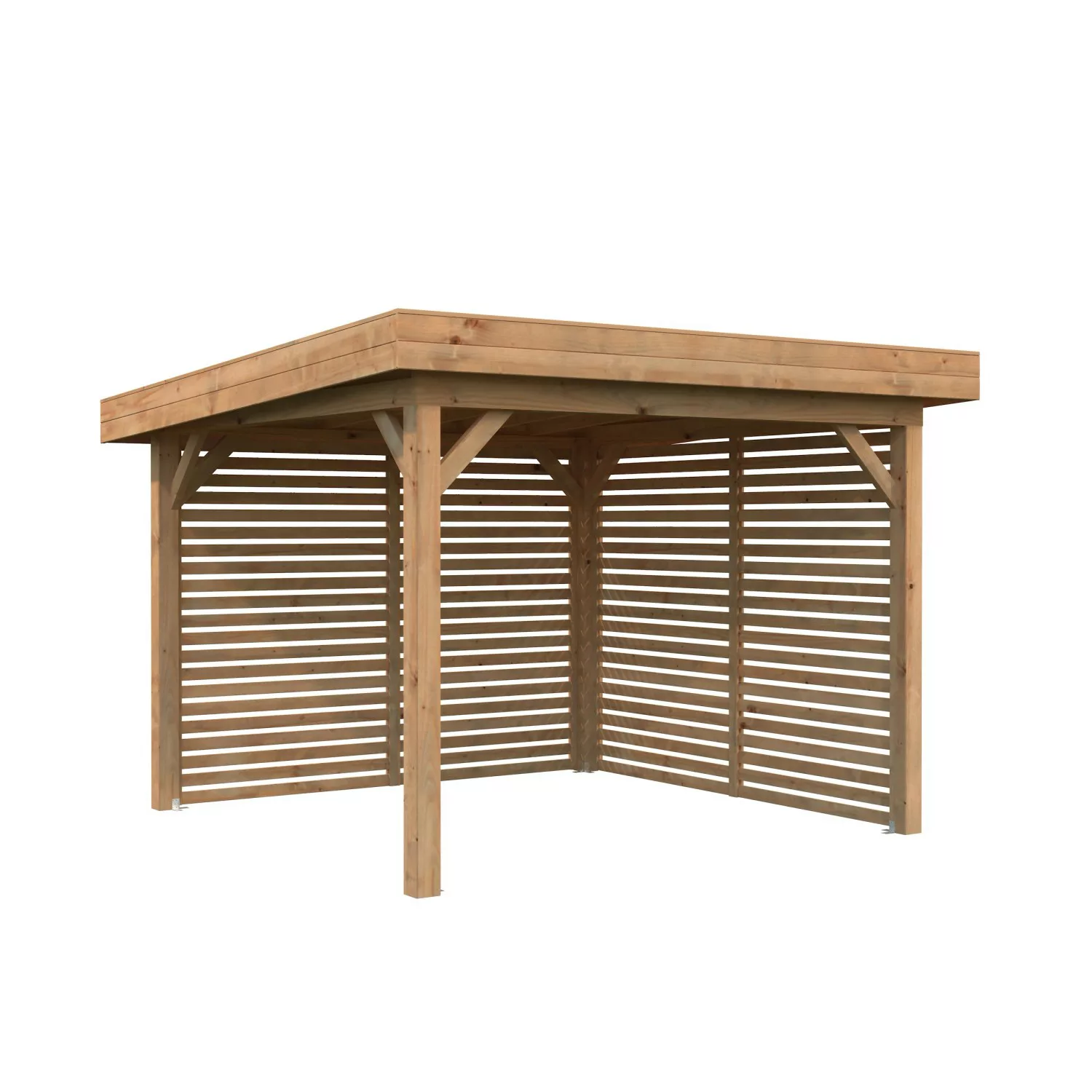 Palmako Pavillon Lenna Set 302 Braun Tauchgrundiert 300 cm x 300 cm FSC® günstig online kaufen