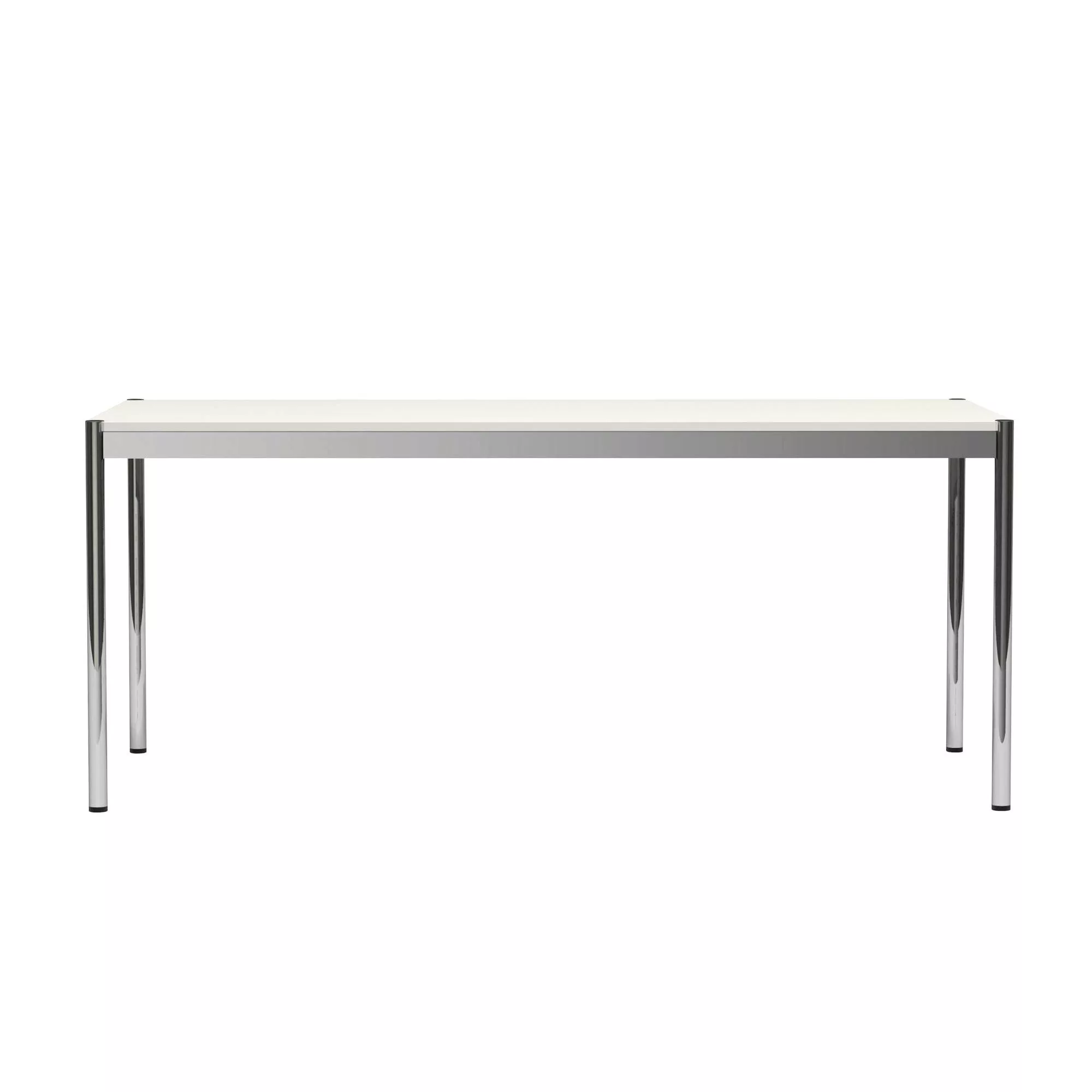 USM - USM Haller Tisch 175x75cm - reinweiß/MDF/Gestell Stahl verchromt günstig online kaufen
