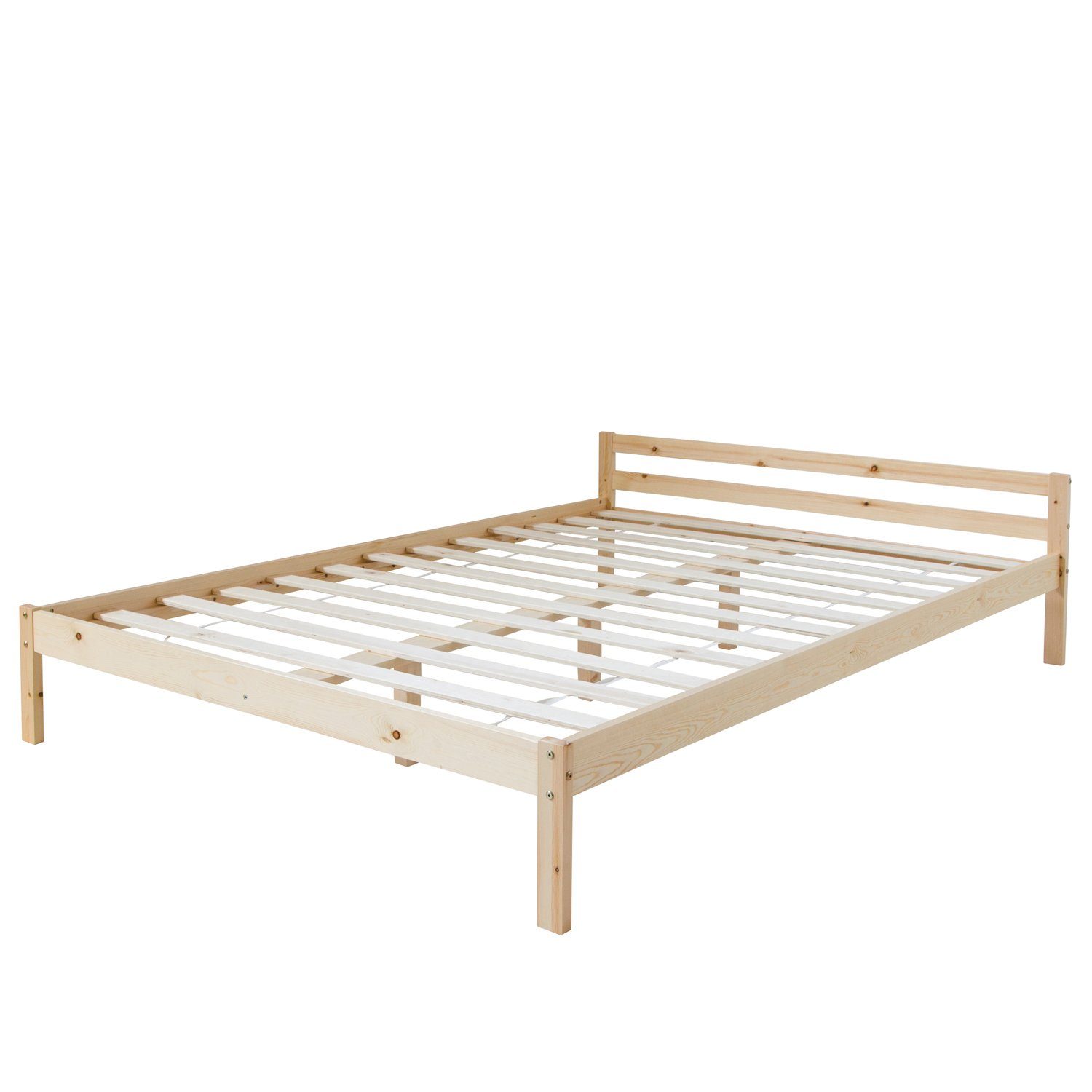 Homestyle4u Holzbett 140 x 200 cm Braun 640 günstig online kaufen