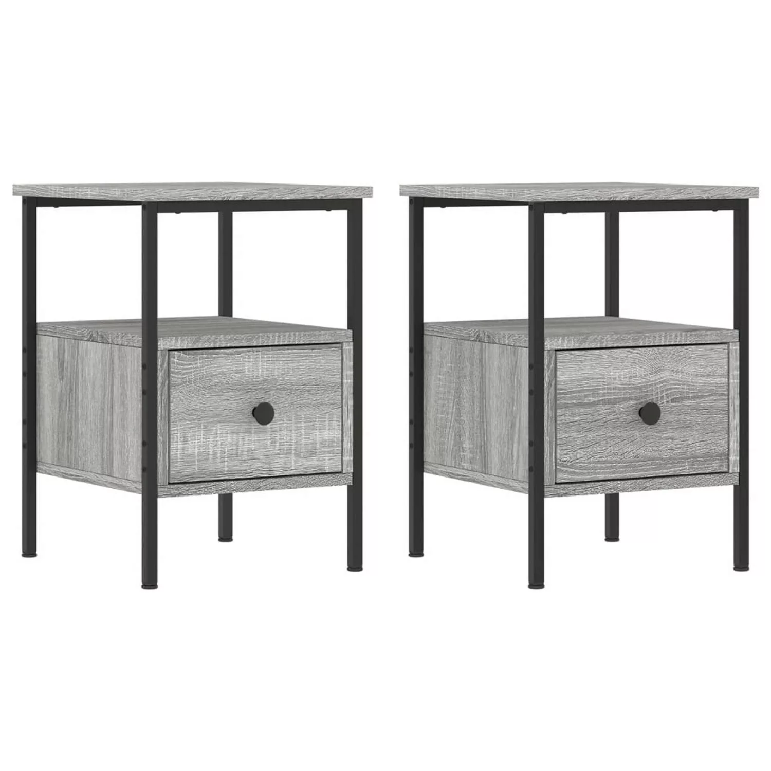 vidaXL Nachttische 2 Stk Grau Sonoma 34x36x50 cm Holzwerkstoff günstig online kaufen