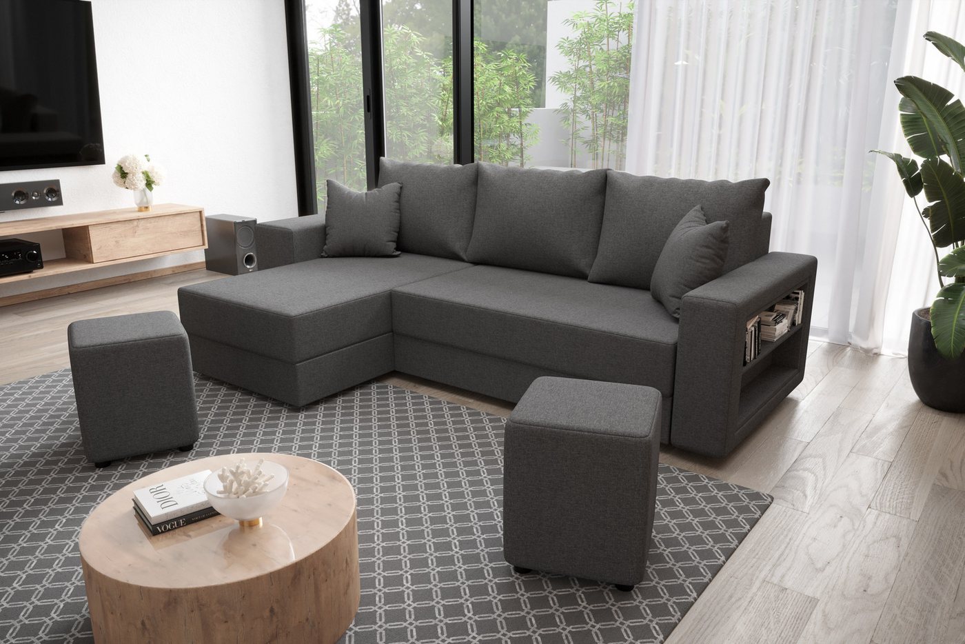 ALTDECOR Ecksofa VEGS, Couch mit Schlaffunktion, Wohnzimmer - Wohnlandschaf günstig online kaufen