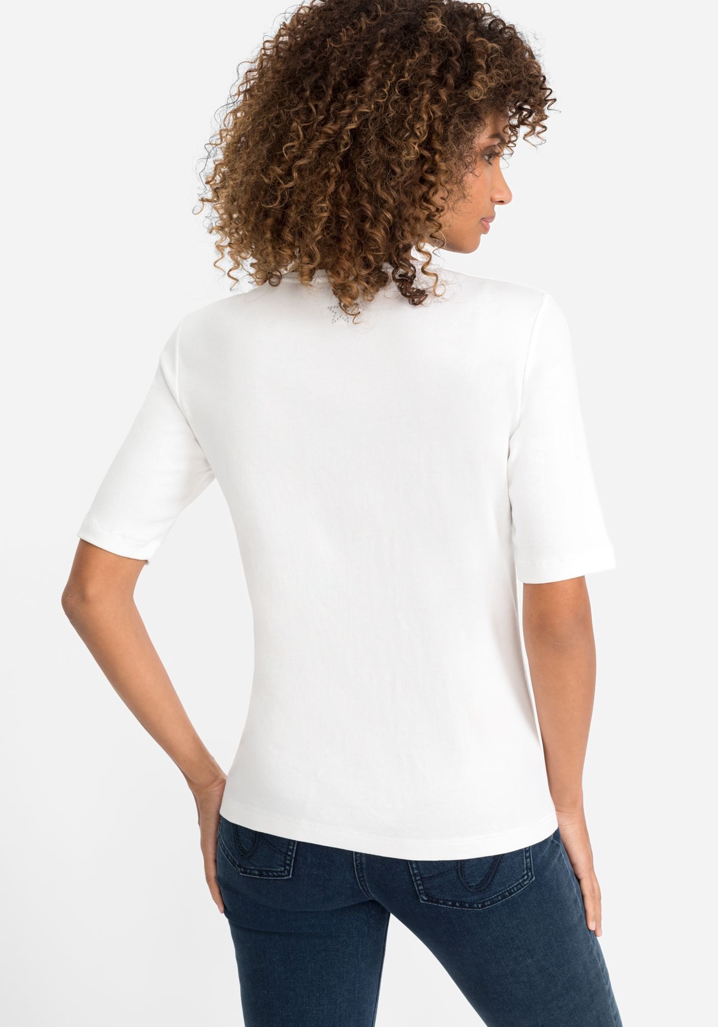 Olsen Rundhalsshirt (1-tlg) mit kleinem Stern günstig online kaufen
