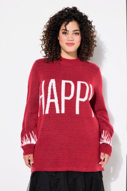 Angel of Style Rollkragenpullover Pullover HAPPY-Statement Ballon-Langarm günstig online kaufen