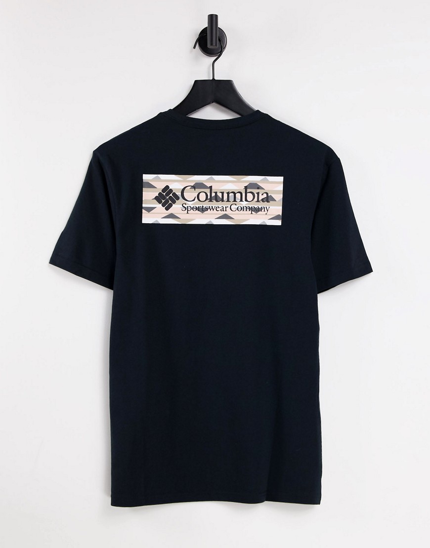 Columbia – North Cascades – Schwarzes T-Shirt mit Rückenaufdruck günstig online kaufen