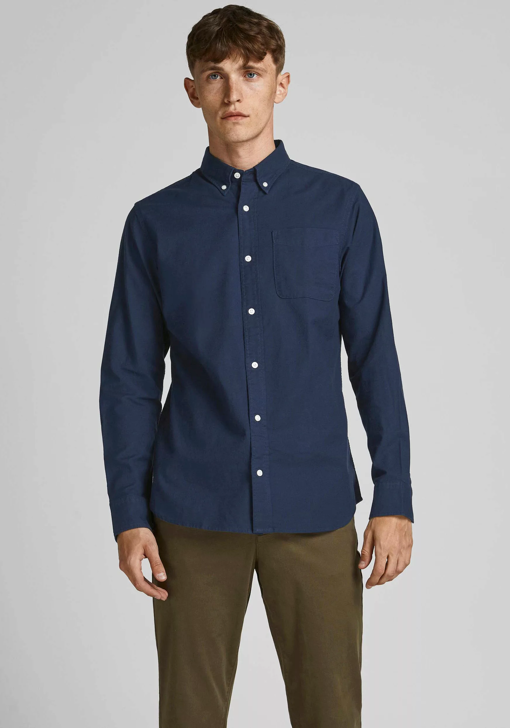 Jack & Jones Herren Freizeit Hemd JPRBROOK OXFORD Slim Fit günstig online kaufen