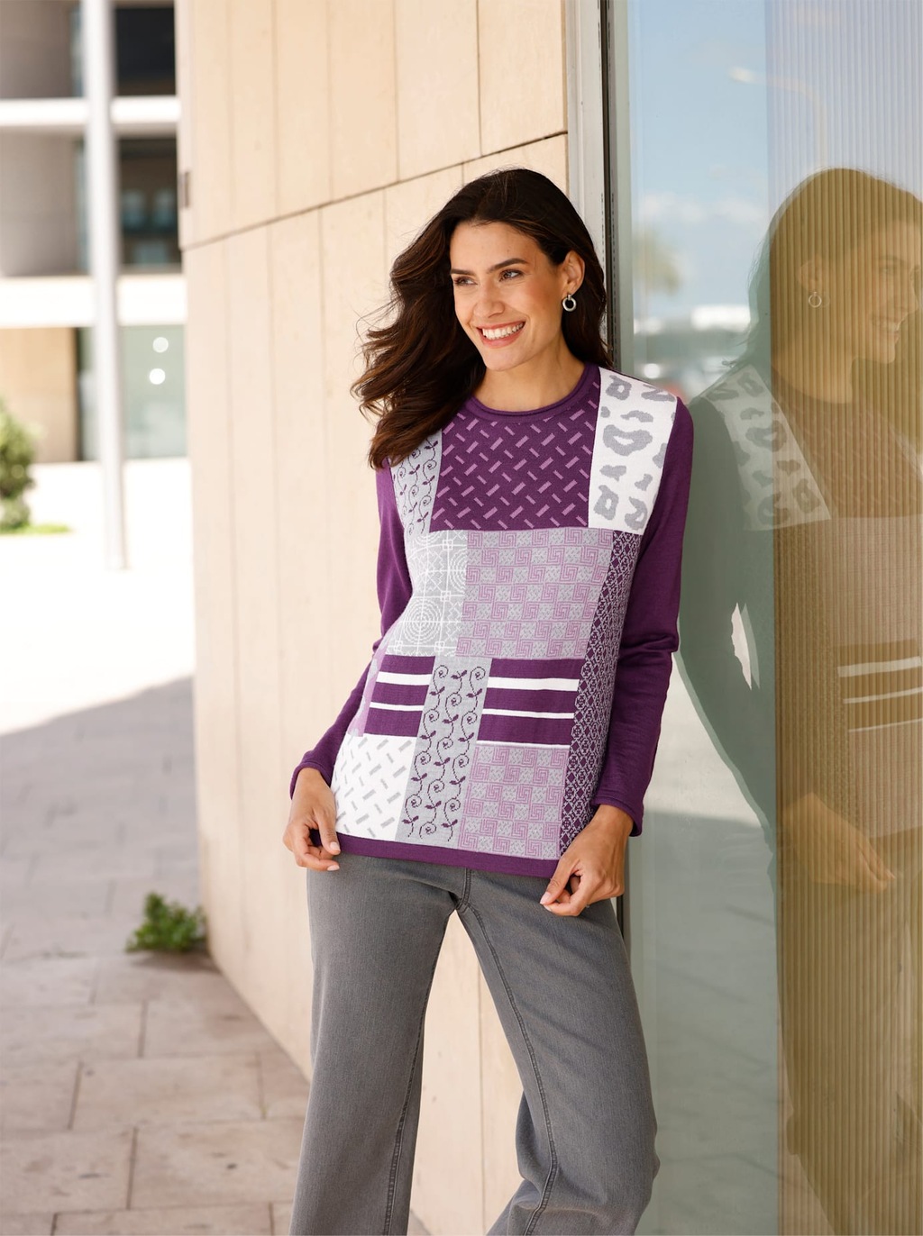 Inspirationen Jacquardpullover "Jacquard-Pullover" günstig online kaufen