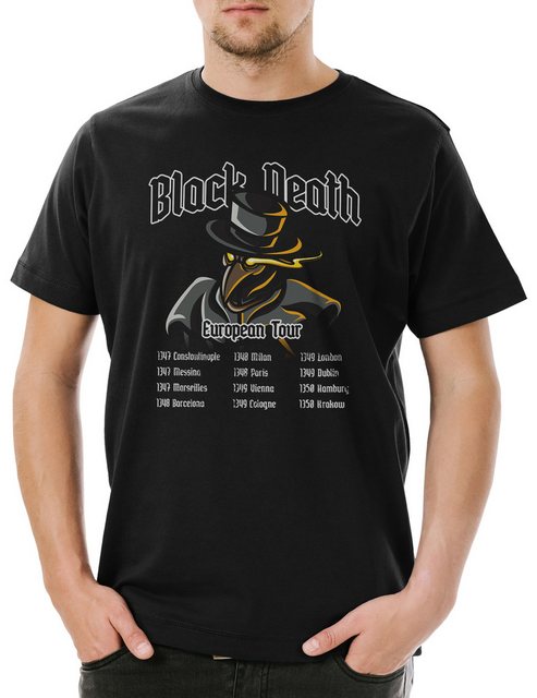 Urban Backwoods Print-Shirt Black Death European Tour Herren T-Shirt Pest S günstig online kaufen