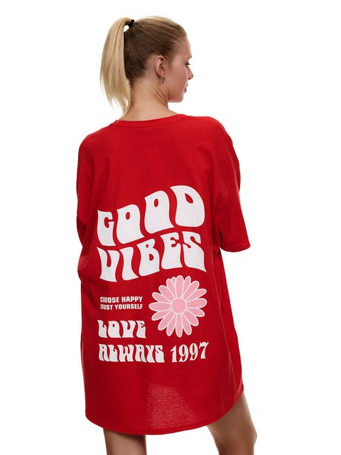 Worldclassca T-Shirt Worldclassca Oversized Print GOOD VIBES T-Shirt lang S günstig online kaufen