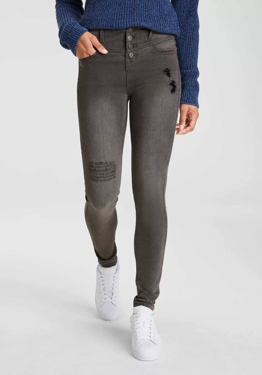 Arizona Skinny-fit-Jeans "Ultra Stretch", hohe Leibhöhe, knöchellang, elast günstig online kaufen