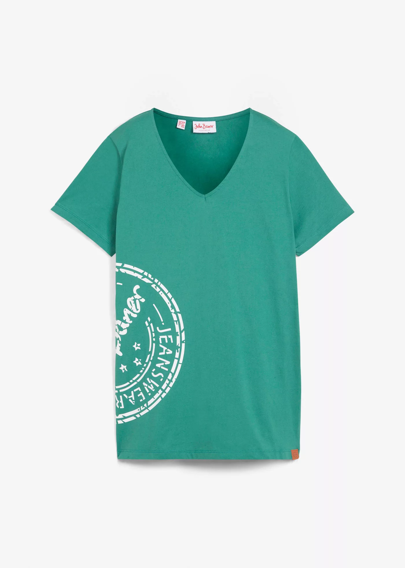 T-Shirt mit V-Kragen, bedruckt günstig online kaufen