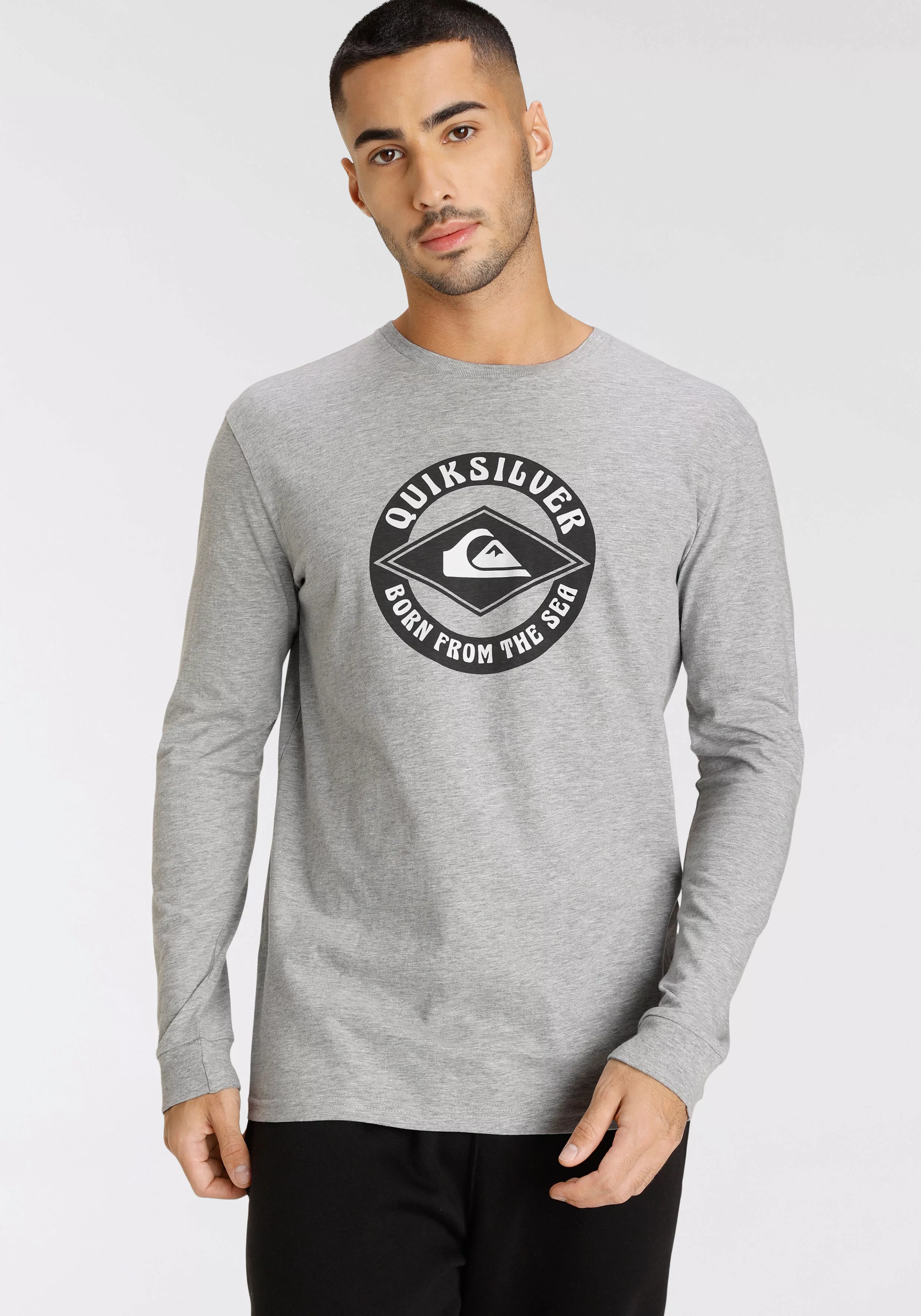 Quiksilver Langarmshirt Herren Doppelpack mit Logodruck (Packung, 2-tlg) günstig online kaufen