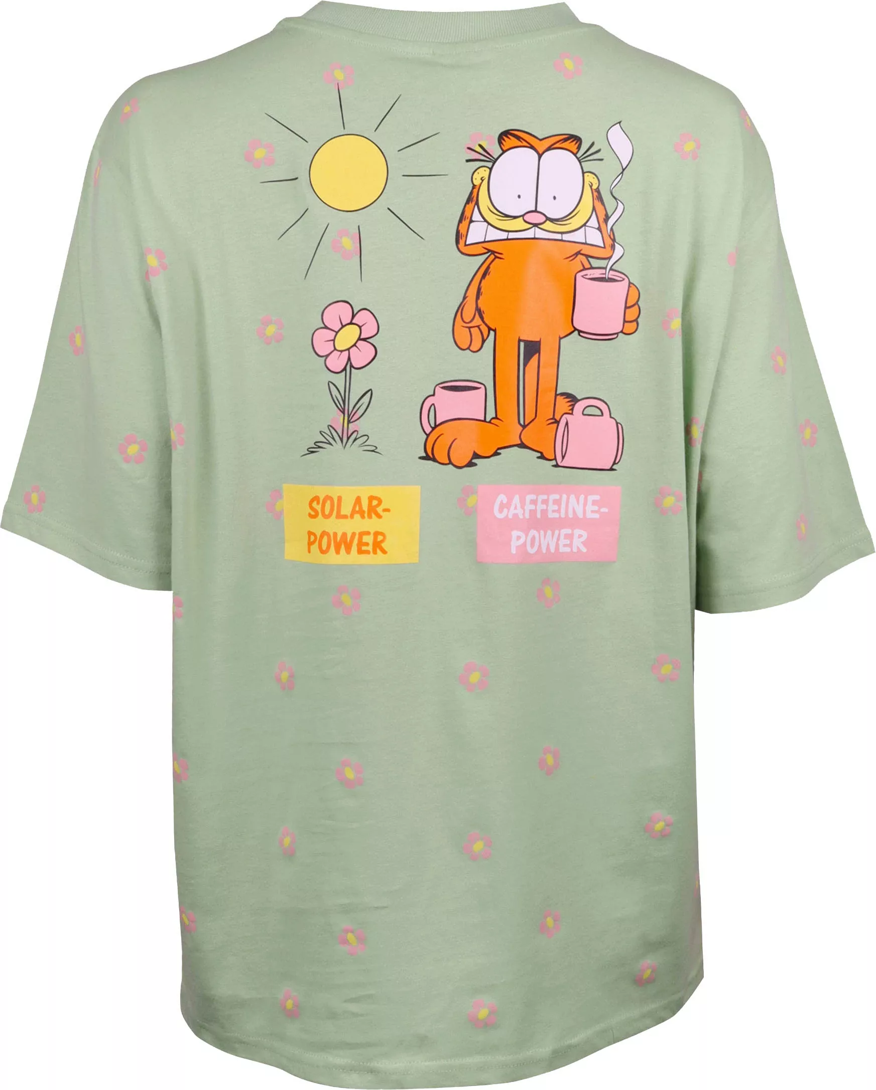 Capelli New York T-Shirt mit Garfield Rückendruck Solar Power vs. Caffeine günstig online kaufen